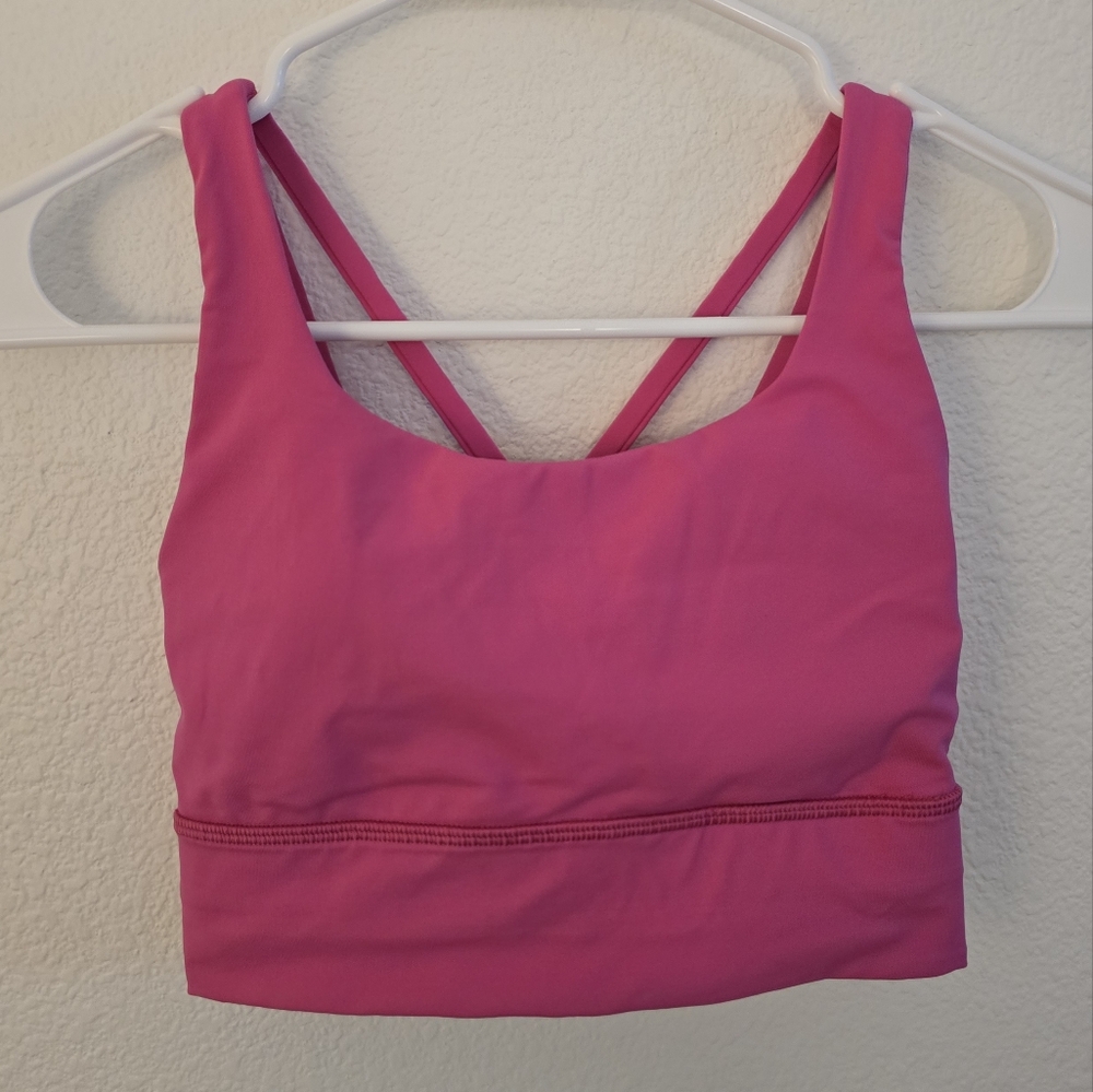 Lululemon Energy Longline Bra - Size 4 - Pink